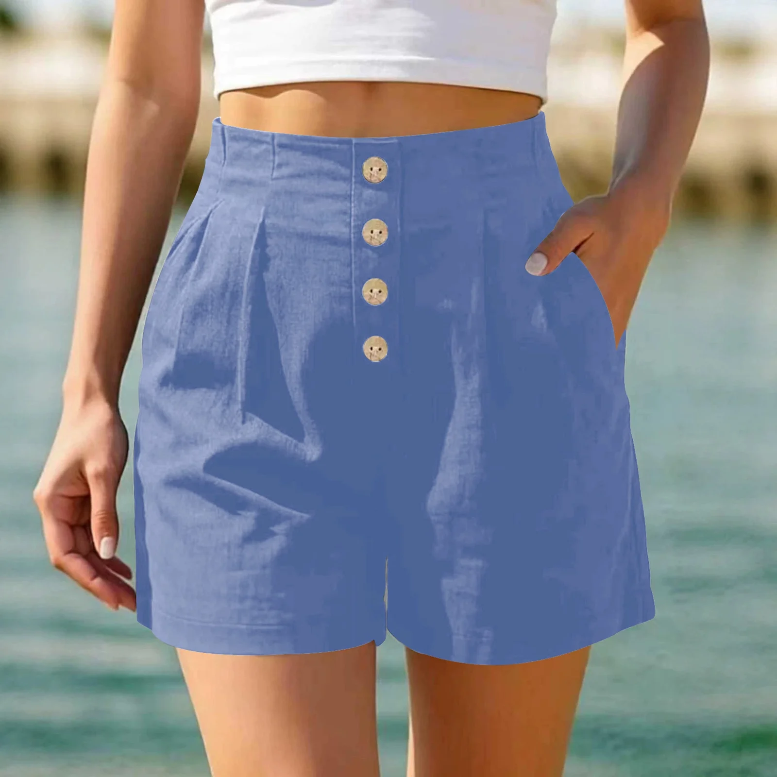 Summer New Women's Beach Casual Fashion Elegant Versatile Shorts For Women — image 7