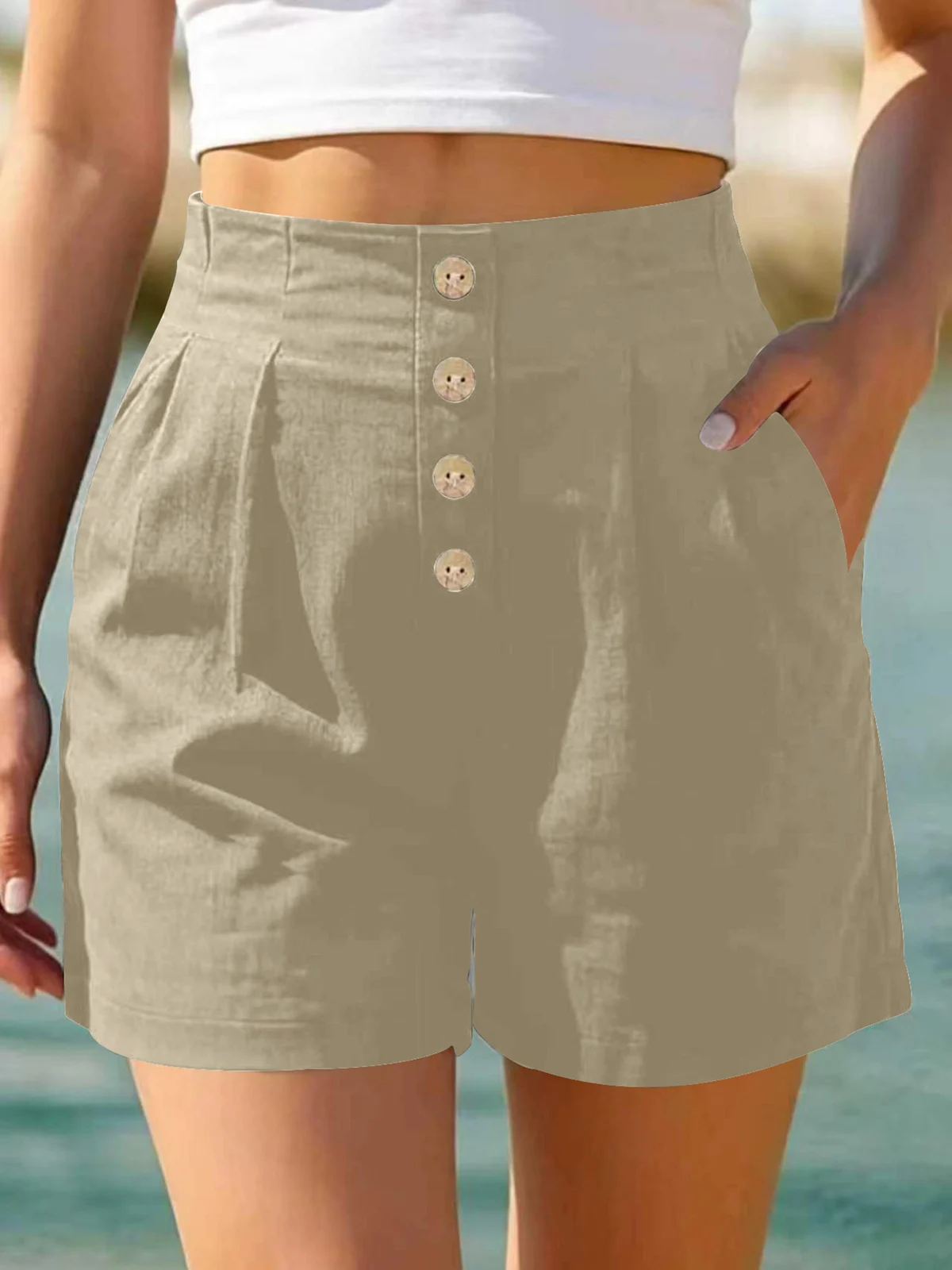 Summer New Women's Beach Casual Fashion Elegant Versatile Shorts For Women — image 6