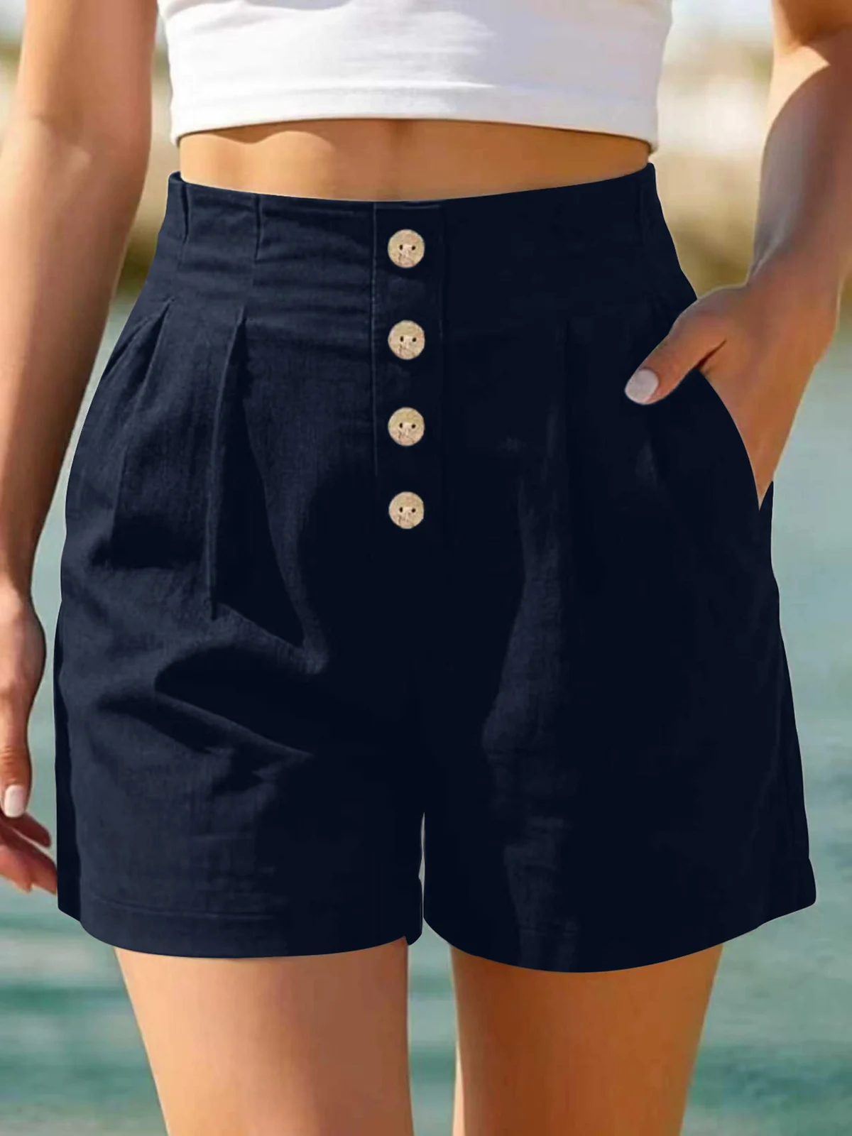 Summer New Women's Beach Casual Fashion Elegant Versatile Shorts For Women — image 14