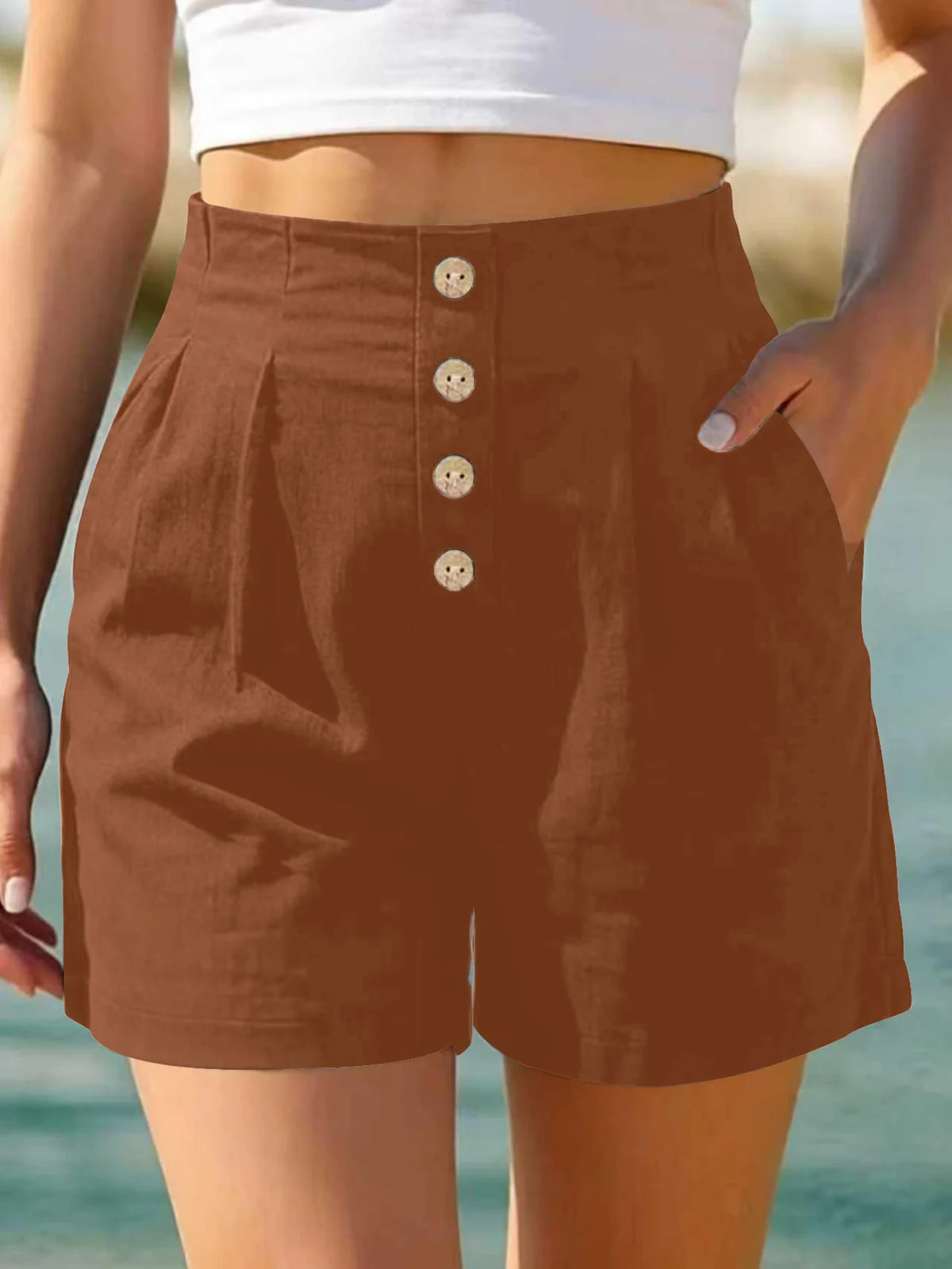 Summer New Women's Beach Casual Fashion Elegant Versatile Shorts For Women — image 4