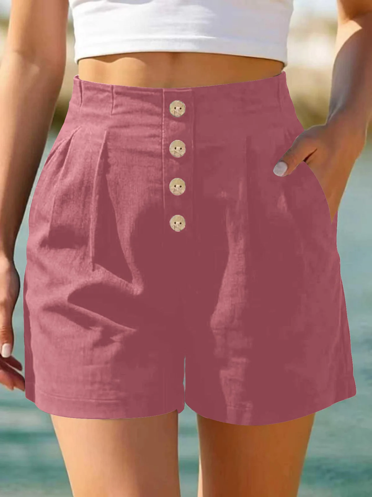 Summer New Women's Beach Casual Fashion Elegant Versatile Shorts For Women — image 12