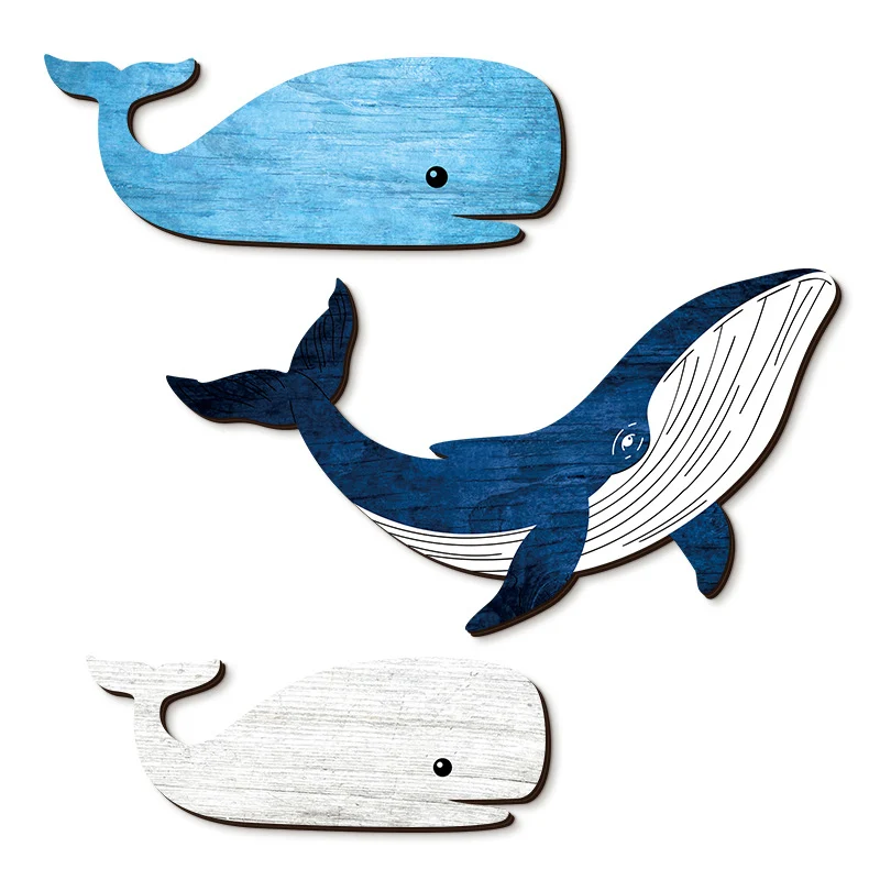 Summer Ocean Animal Whale Wooden Sign For Living Room Wall Decoration — image 7