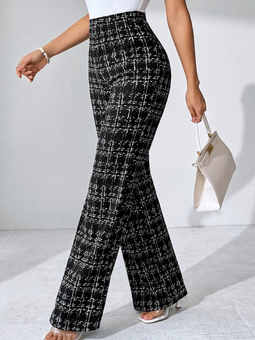 Summer Popular Women's Fashion Casual Plaid Print Trousers — image 5