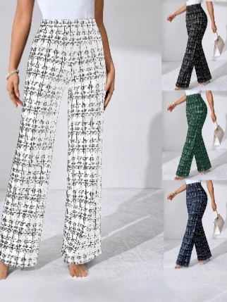 Summer Popular Women's Fashion Casual Plaid Print Trousers — image 3
