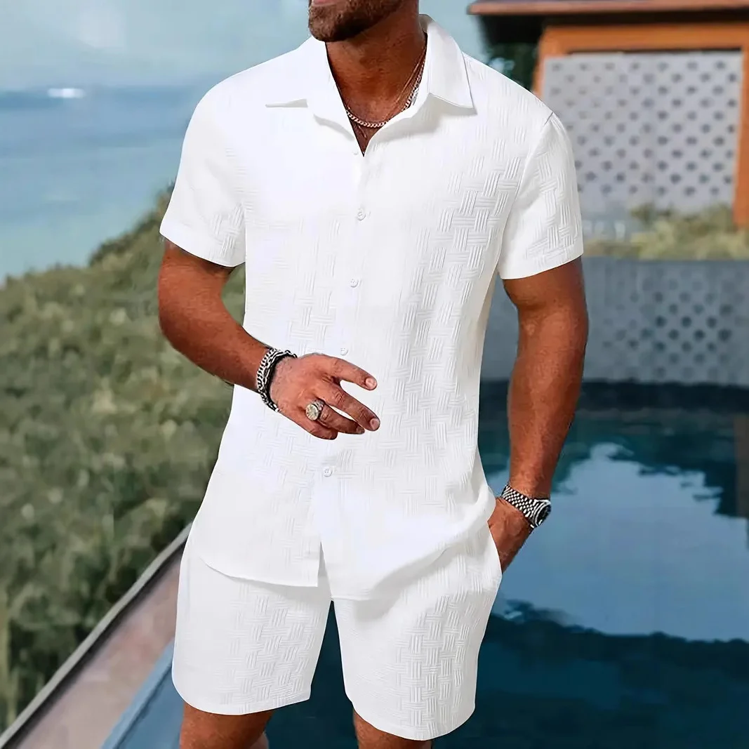 Summer Solid-color Buttoned Set — image 6