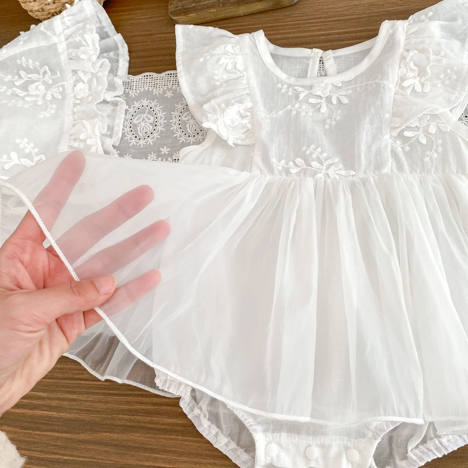 Summer Style Baby Mesh Bag Fart Dress Western-style Flower Princess For Women — image 4