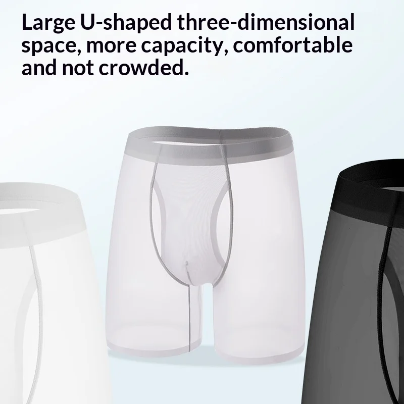 Summer Transparent 10A Antibacterial Men's Seamless Boxer Briefs — image 5