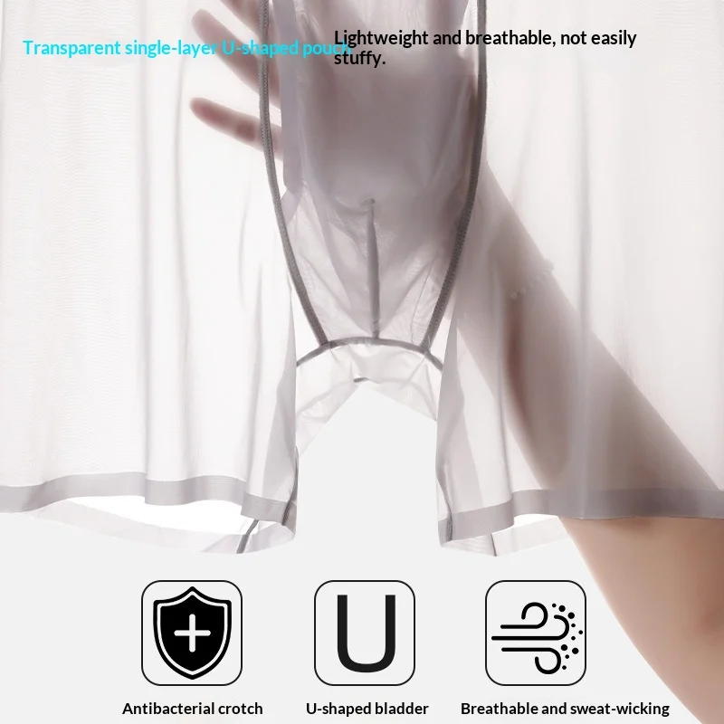 Summer Transparent 10A Antibacterial Men's Seamless Boxer Briefs — image 6