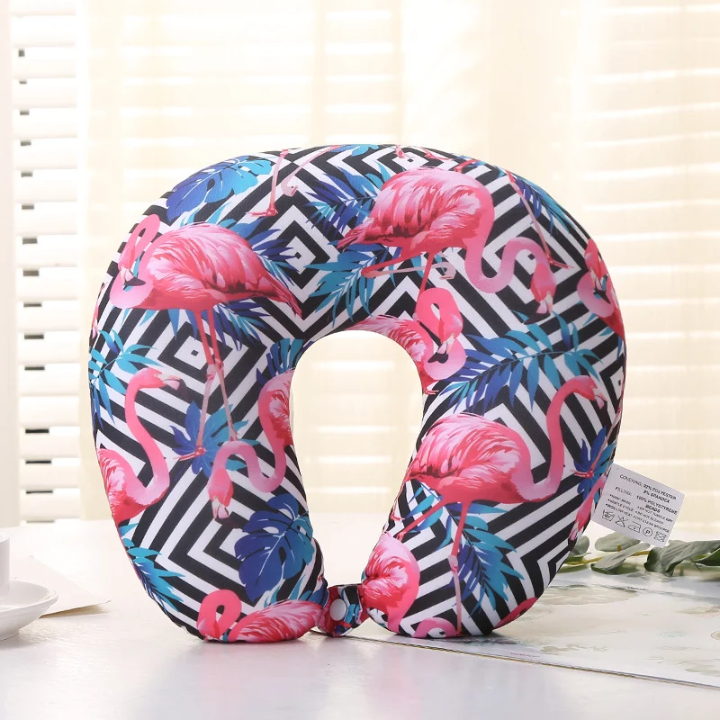 Summer Tropical Travel Neck Pillow, Soft Milk Silk U Shape Support Pillow With EPS… — image 3