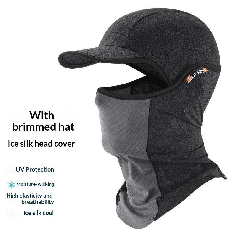 Sun-protective Breathable Ice-silk Headwear Windproof Face Mask For Sports — image 4