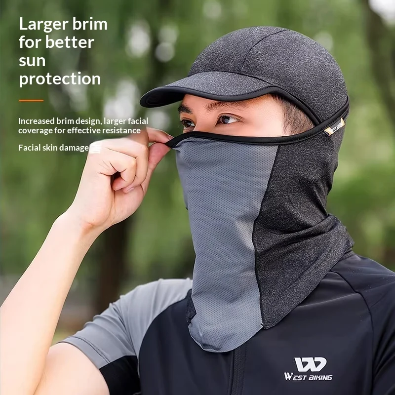 Sun-protective Breathable Ice-silk Headwear Windproof Face Mask For Sports — image 7