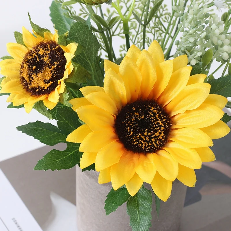 Sunflower Artificial Plastic Flower Pot — image 3