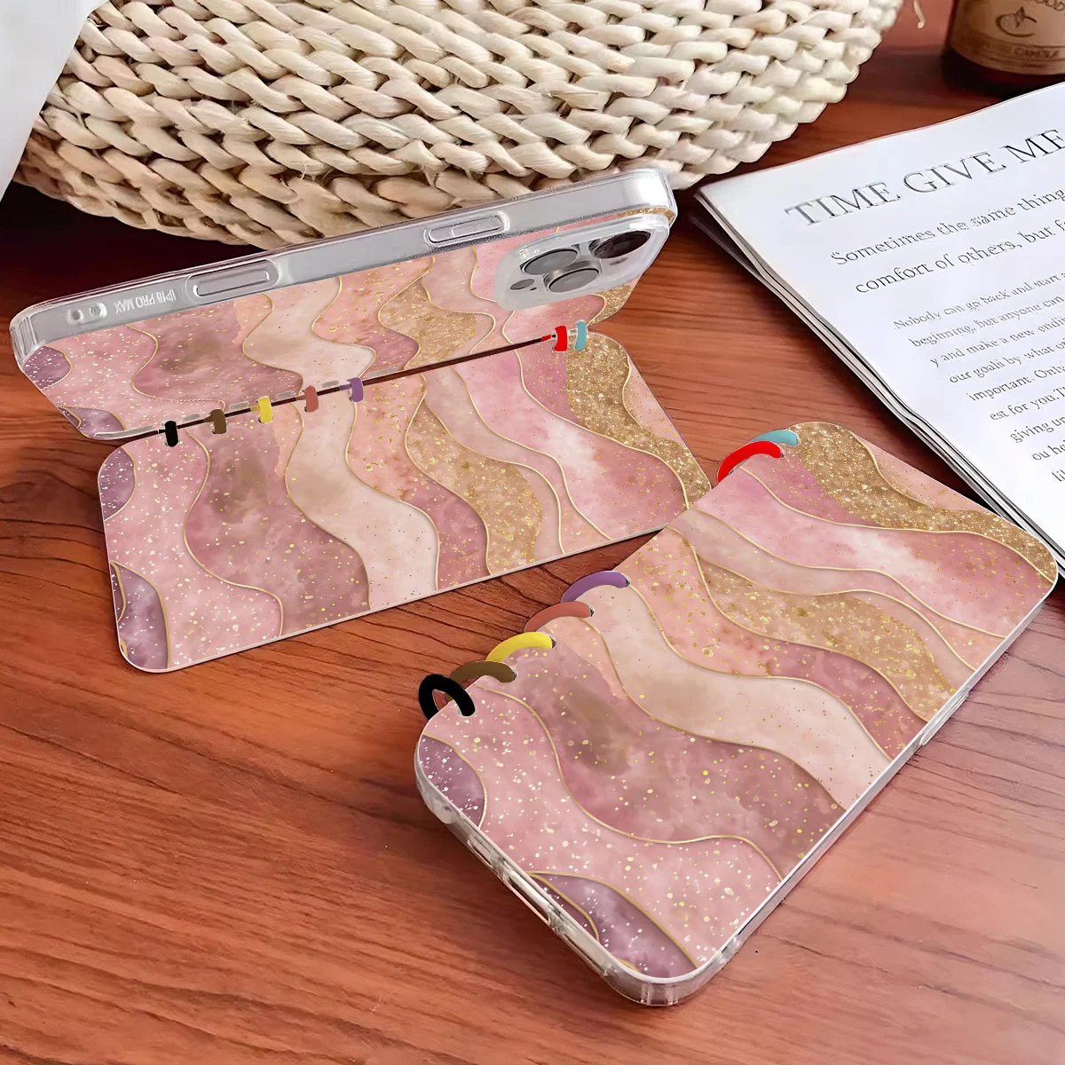Sunset-colored Notebook-style Flip Phone Case — image 4