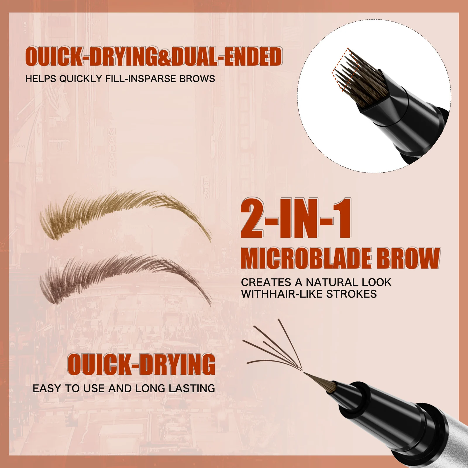 Sweat-proof Multi-pronged Eyebrow Brush Liquid Brow Pencil — image 8