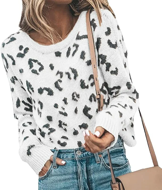 Sweater Knit Leopard Print Women — image 2