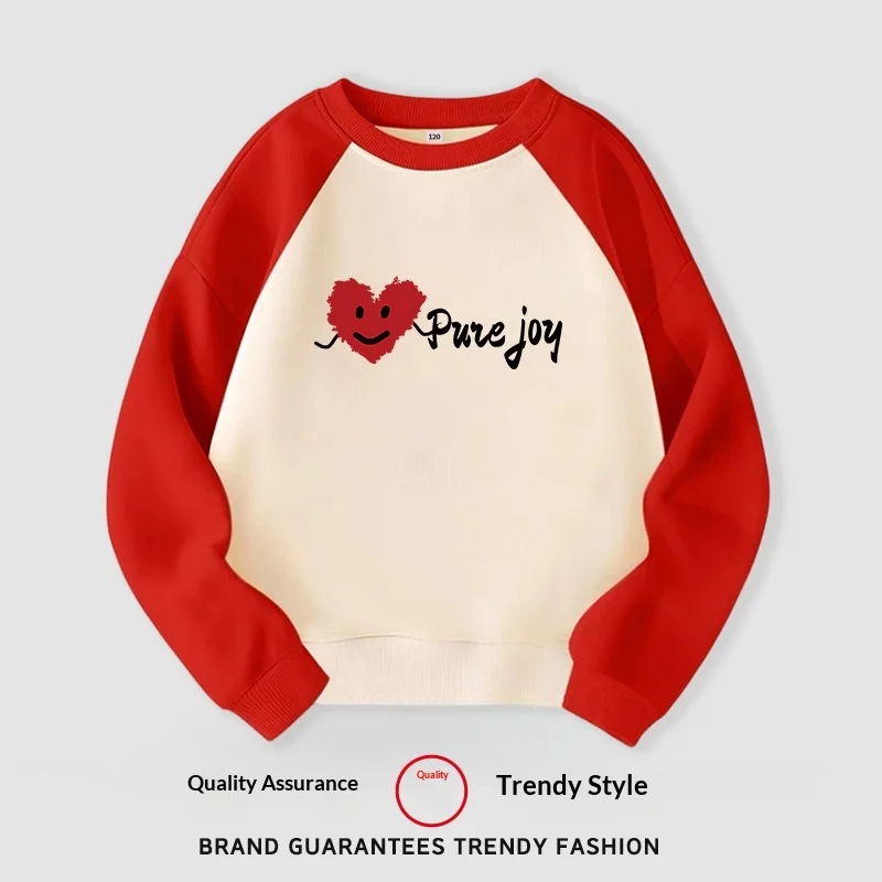 Sweatshirt With Heart And Smiley Print Family Matching Set — image 4