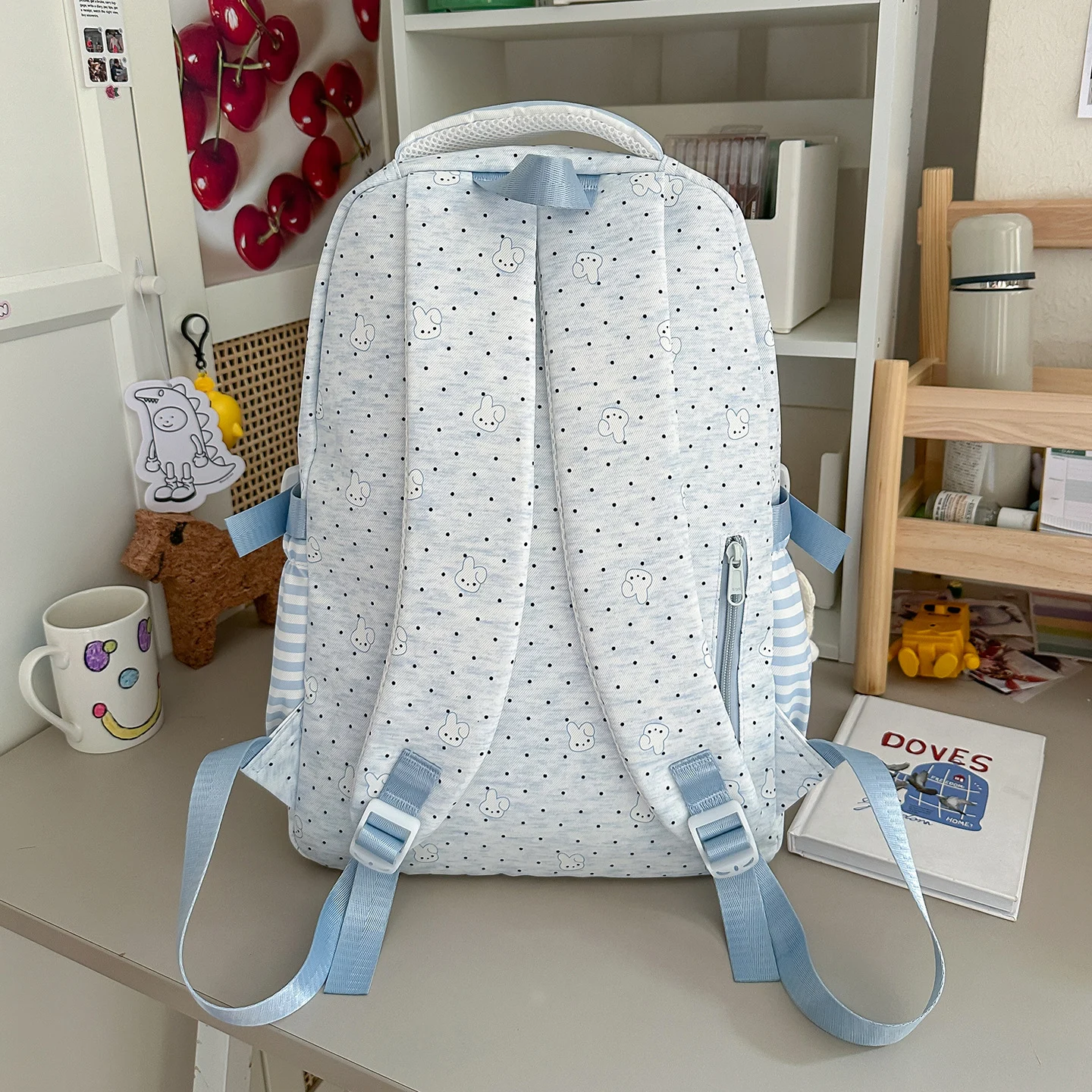 Sweet Pink And White Polka-dot Style Girls Backpack — image 8