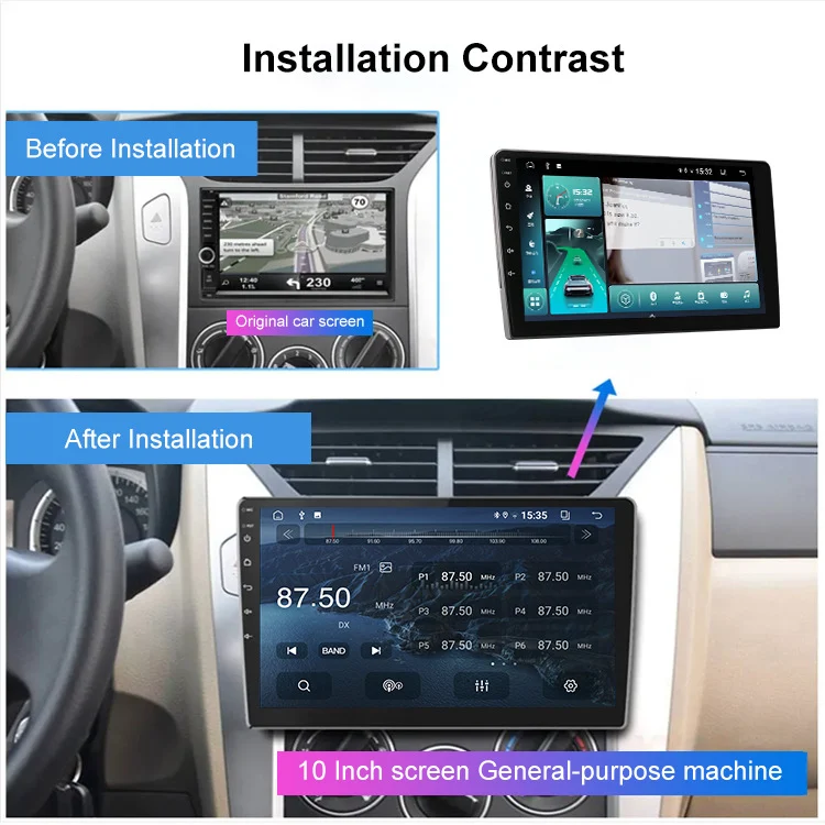 T100 Universal 9-inch Android GPS Car Navigation System — image 2