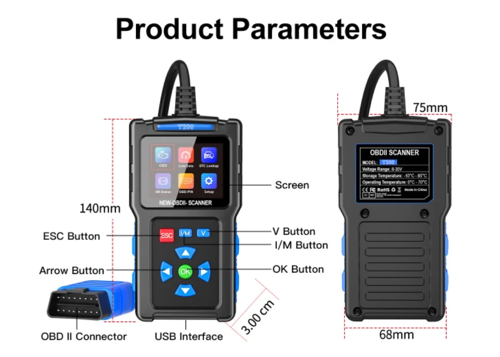 T200 Automobile Fault Diagnosis Instrument — image 2