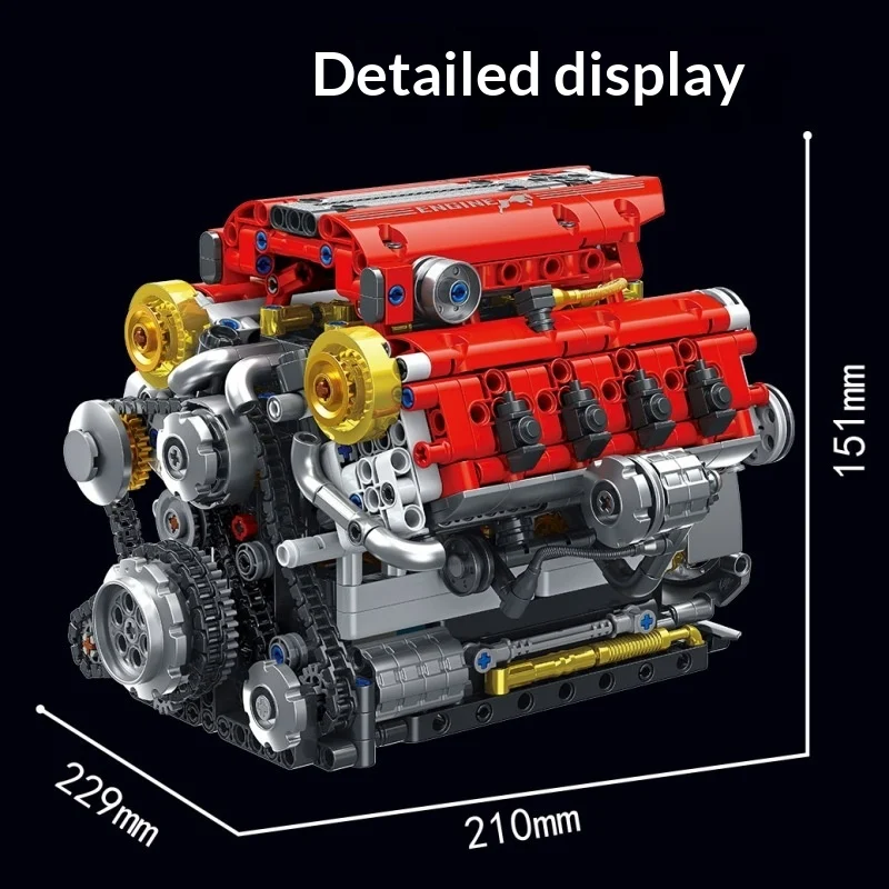 T4065 Dynamic-drive Engine Building Block Model Display Piece STEM Toy — image 5