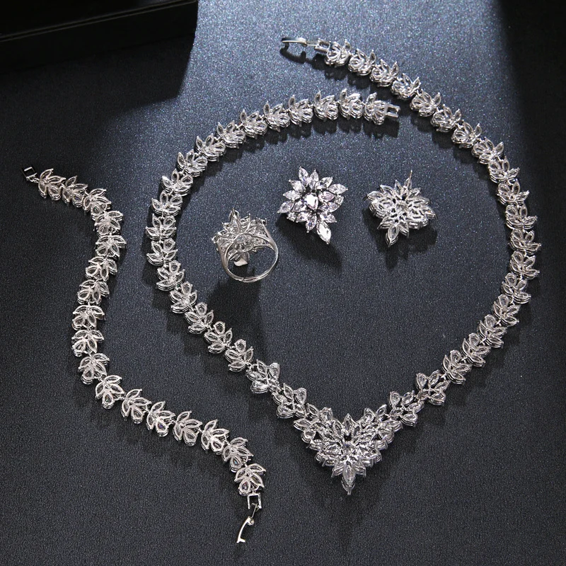 The Dazzling Set Is Handcrafted With Copper And Zircon Stones. — image 2