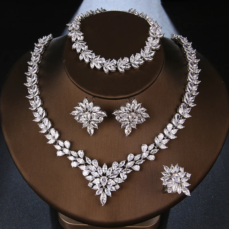 The Dazzling Set Is Handcrafted With Copper And Zircon Stones. — image 3