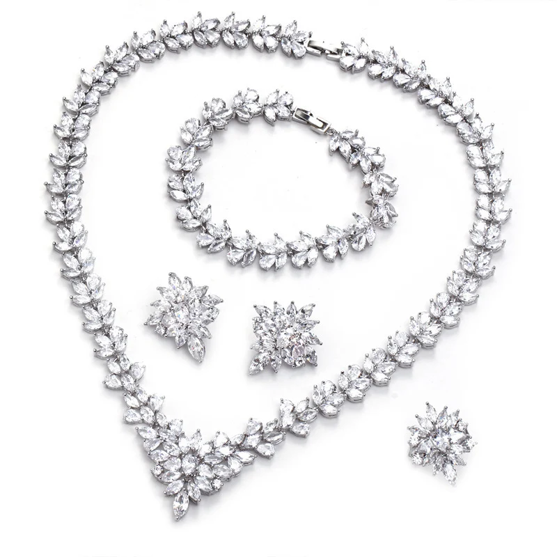 The Dazzling Set Is Handcrafted With Copper And Zircon Stones. — image 4