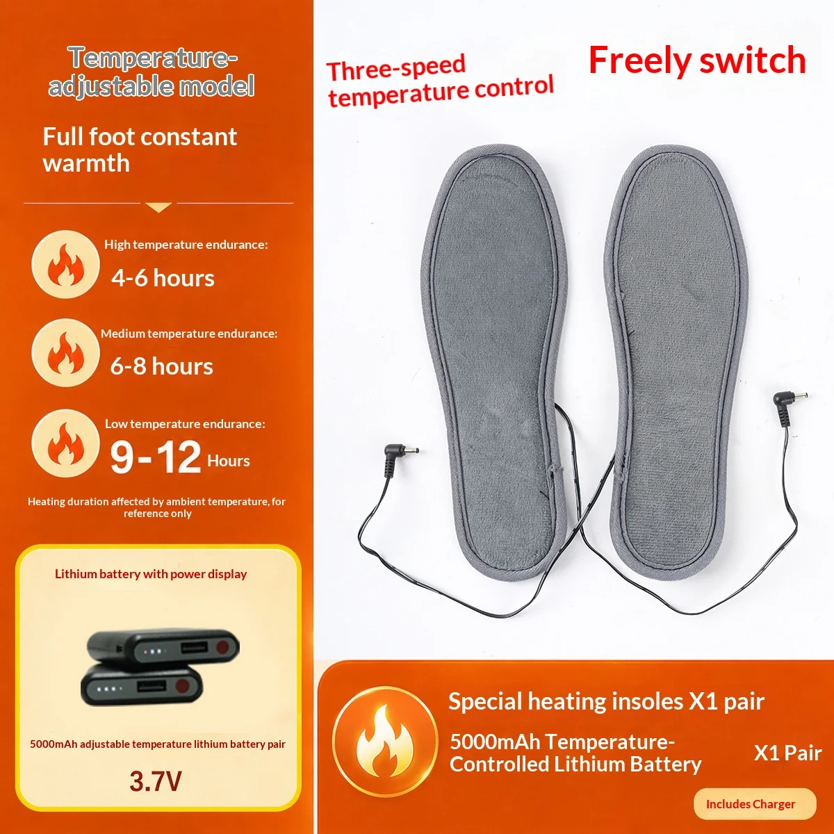 Thermostatic Heated Insoles For Power Banks — image 5