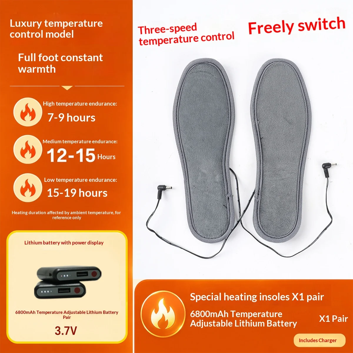 Thermostatic Heated Insoles For Power Banks — image 4