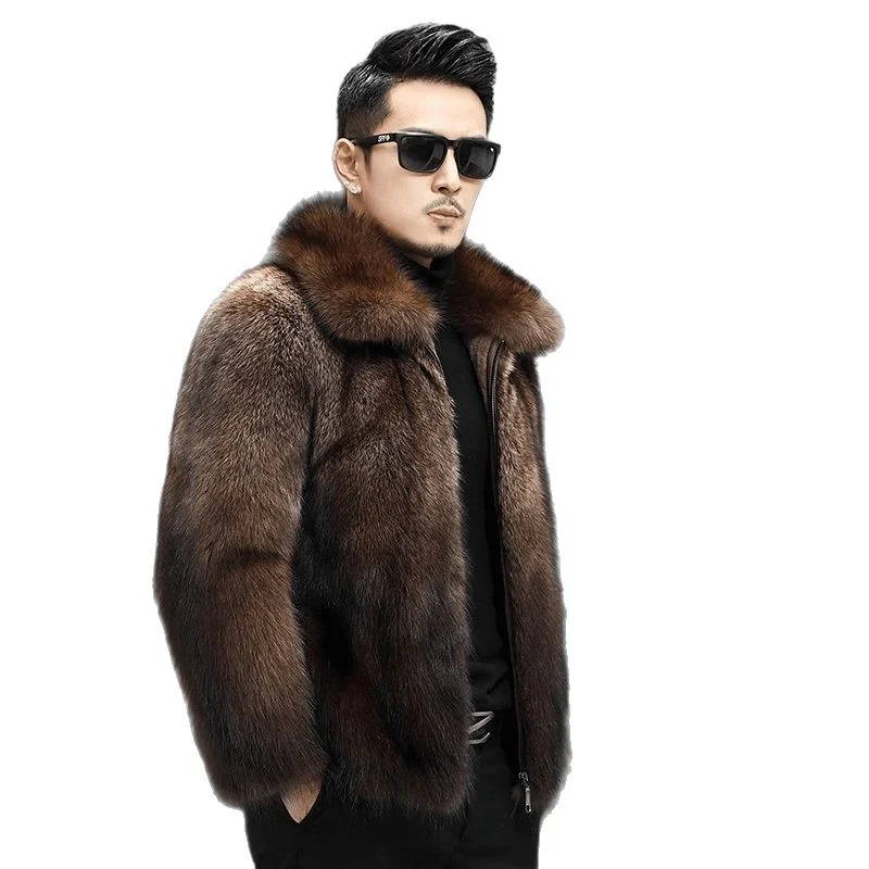 Thick Faux Fox Fur Coat — image 3