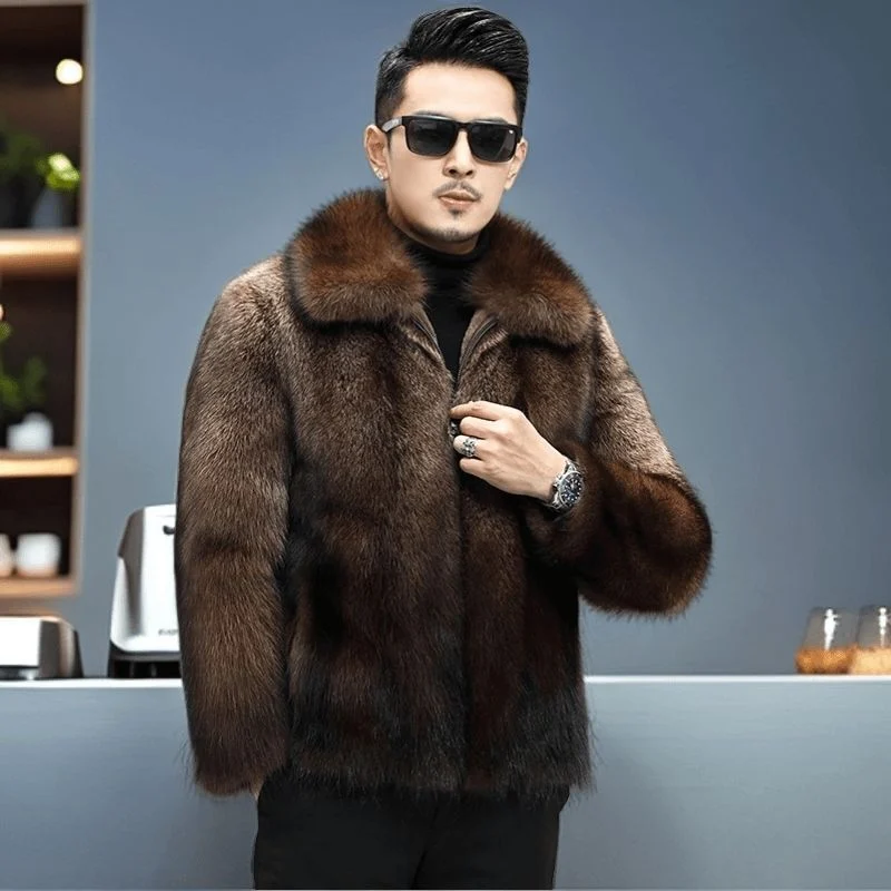 Thick Faux Fox Fur Coat — image 5