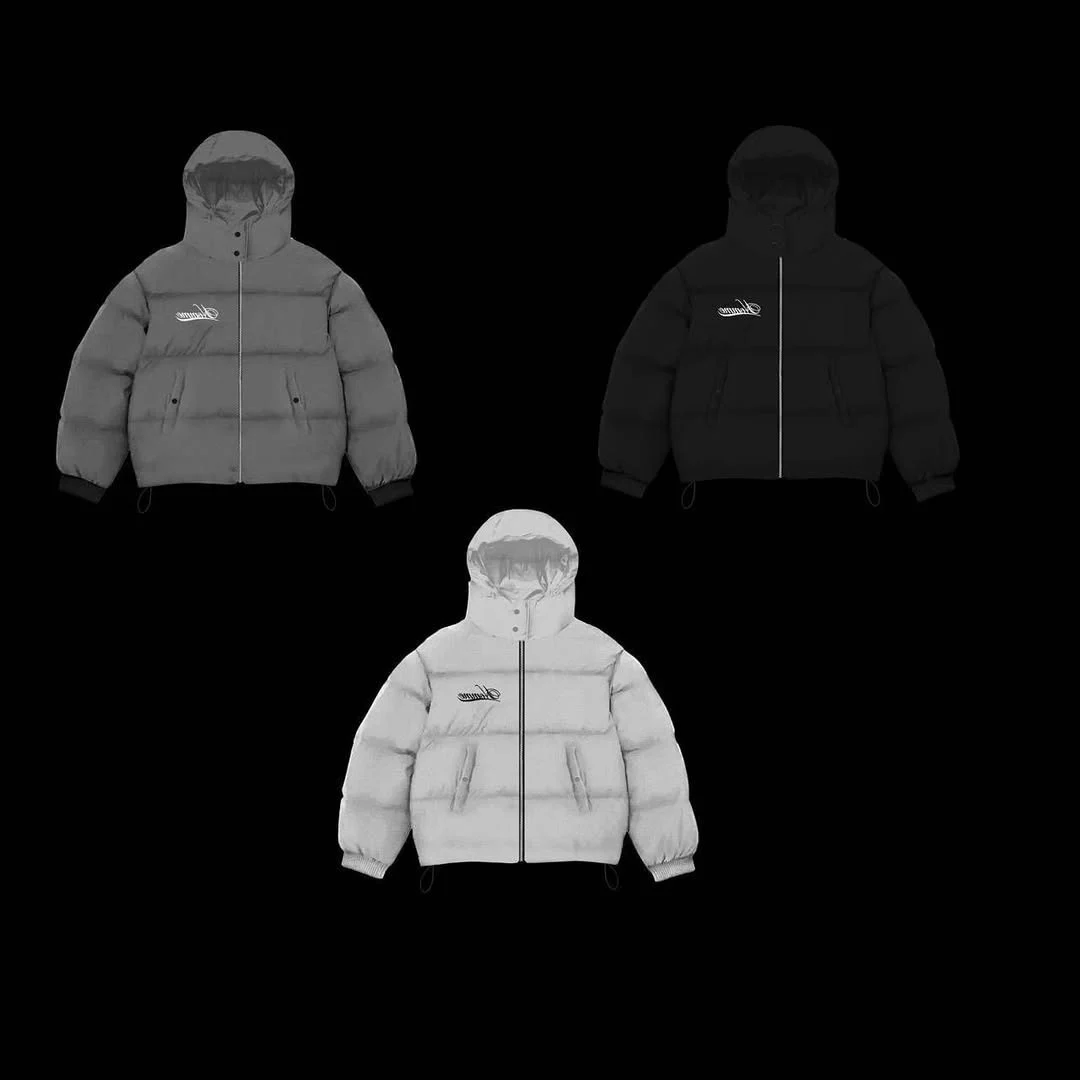 Thickened Cotton Coat With Zipper And Heat-transfer Rhinestones — image 5