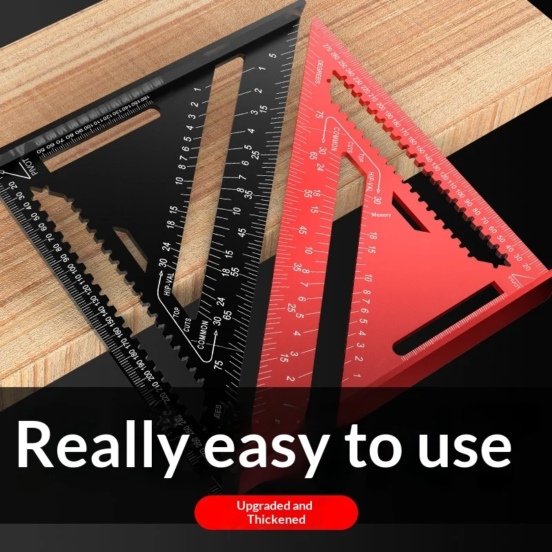 Thickened High-precision Aluminum Alloy Carpenters Triangle Ruler — image 5