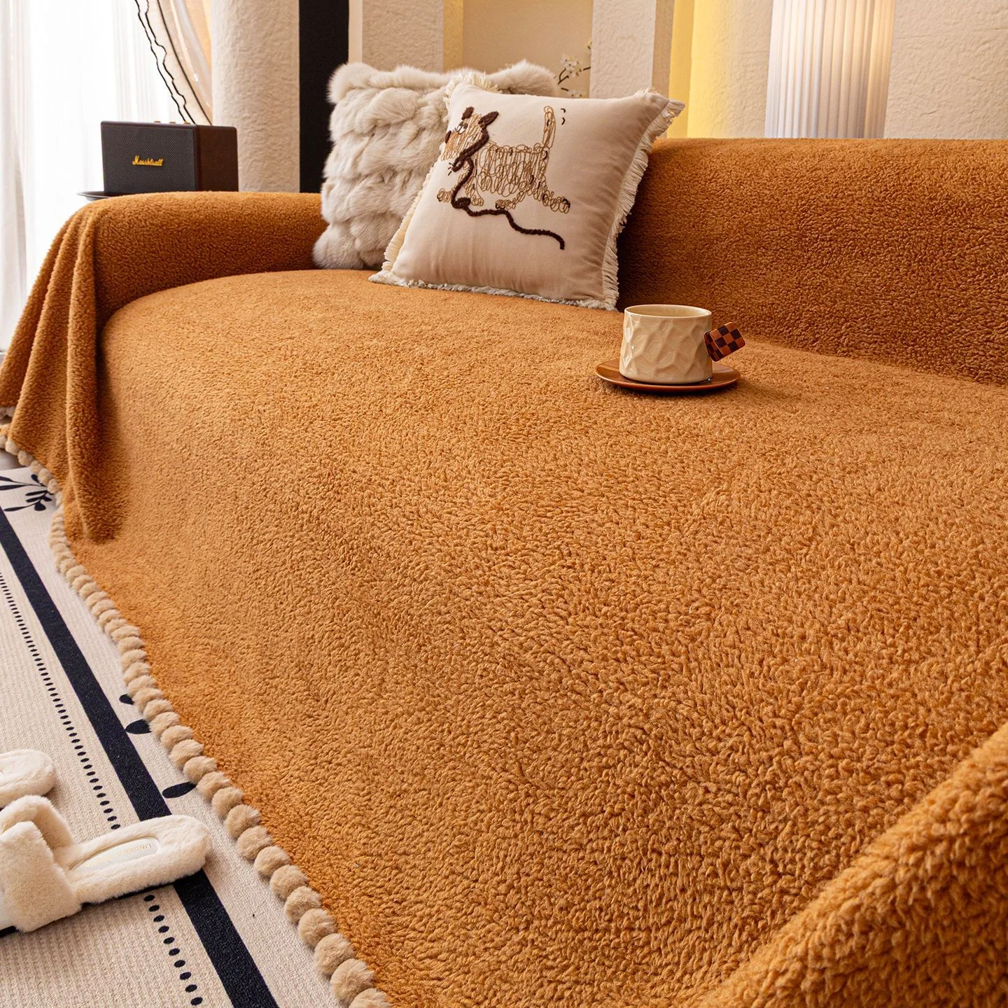 Thickened Lambswool Sofa Cover Cloth — image 6
