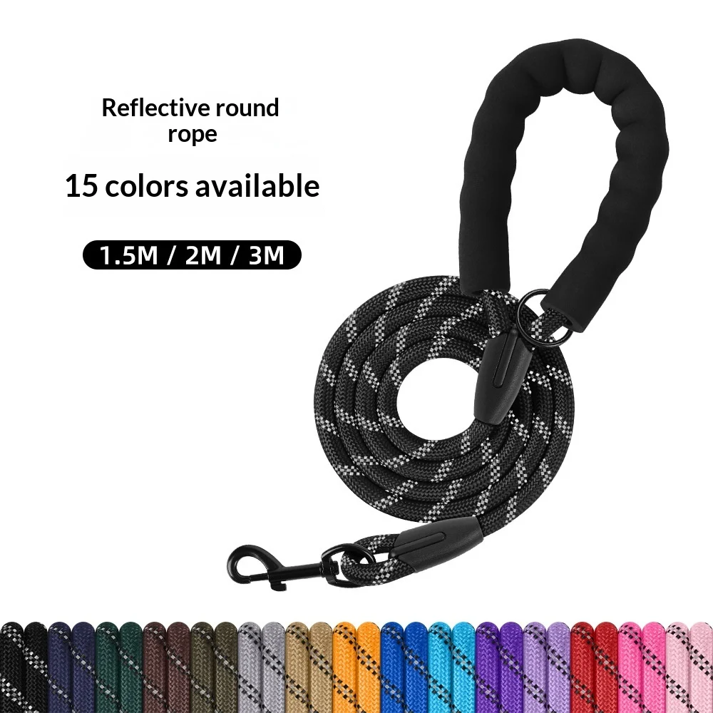 Thickened Reflective Dog Leash - Durable Nylon Pet Walking Lead For Medium Large Dogs — image 6