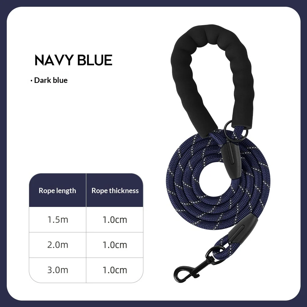 Thickened Reflective Dog Leash - Durable Nylon Pet Walking Lead For Medium Large Dogs — variant image