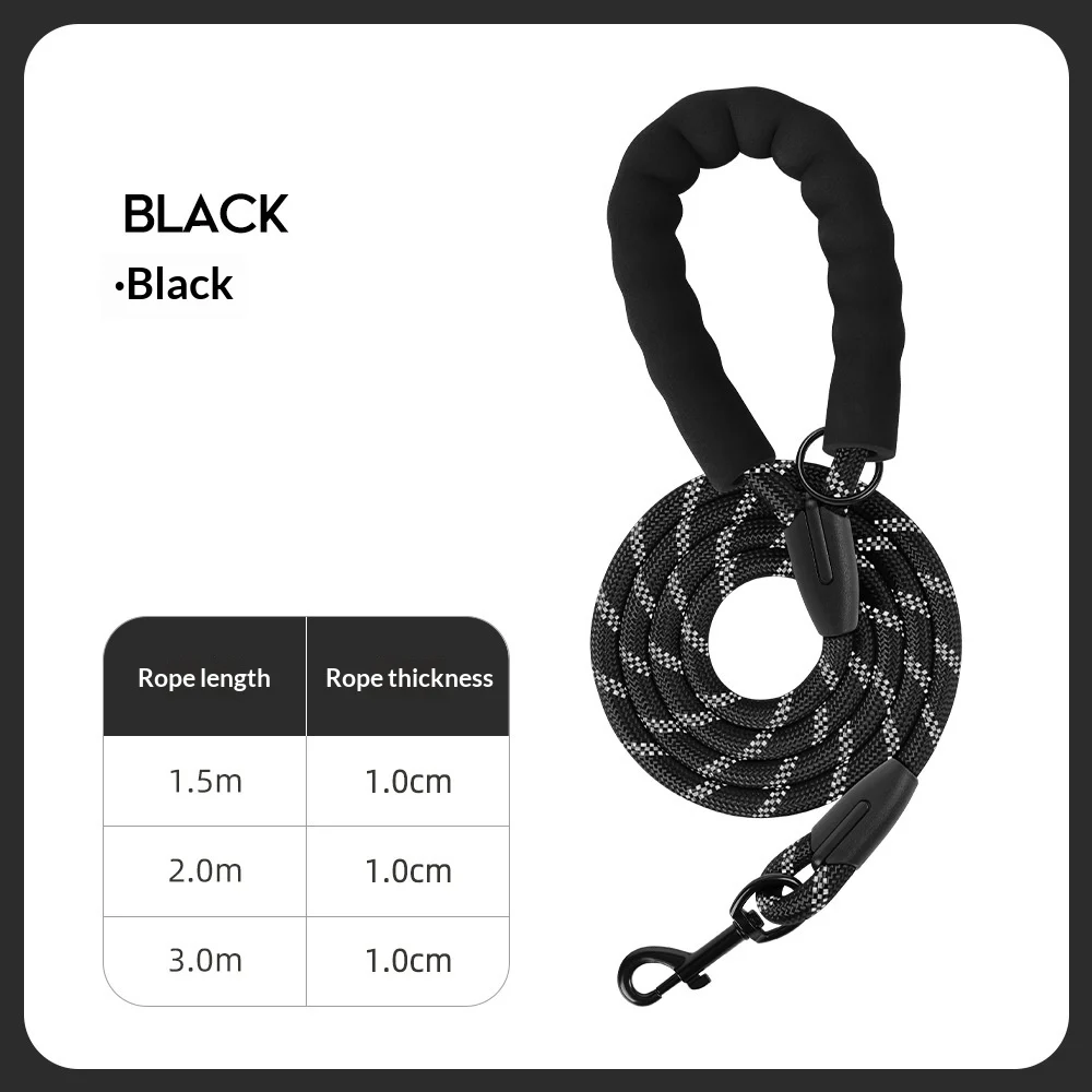 Thickened Reflective Dog Leash - Durable Nylon Pet Walking Lead For Medium Large Dogs — variant image