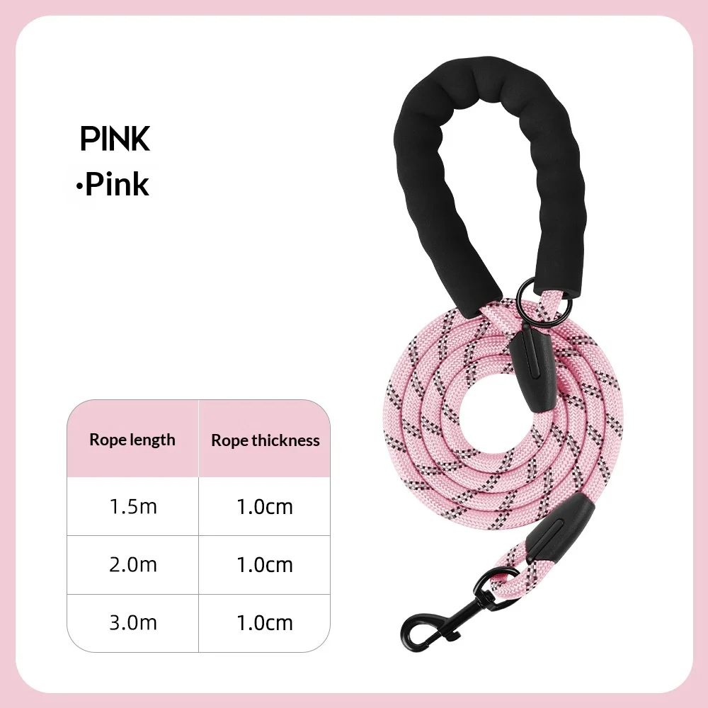 Thickened Reflective Dog Leash - Durable Nylon Pet Walking Lead For Medium Large Dogs — image 5