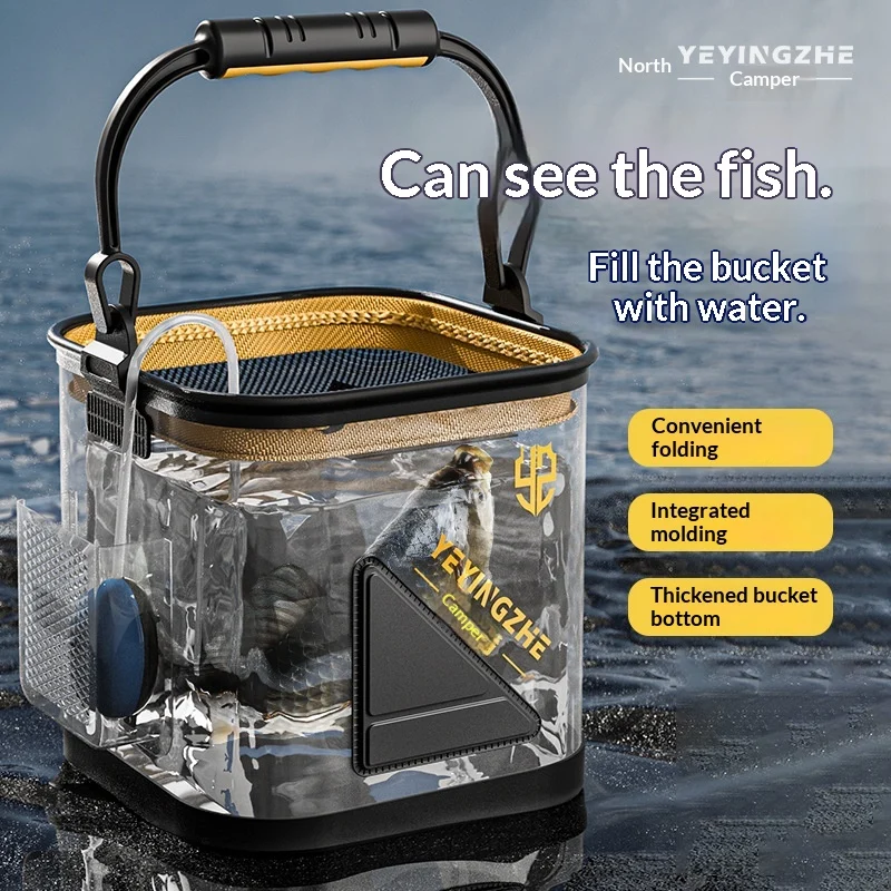 Thickened Transparent Fishing And Water-drawing Bucket — image 1
