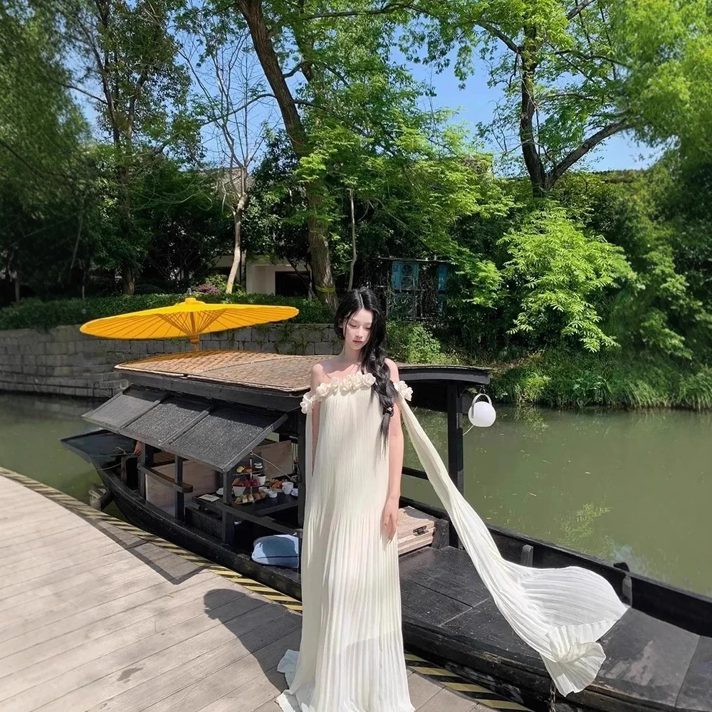 Three-dimensional Floral Strapless Dress For Women — image 1