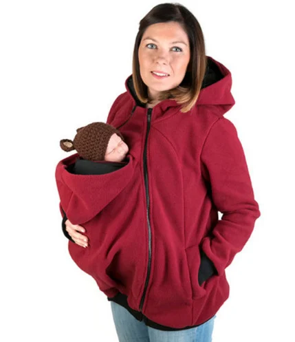 Three-in-one Multi-functional Mother Kangaroo Sweater Coat — image 2
