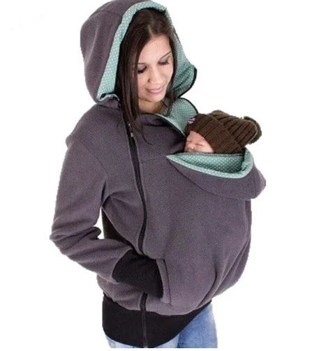 Three-in-one Multi-functional Mother Kangaroo Sweater Coat — image 3