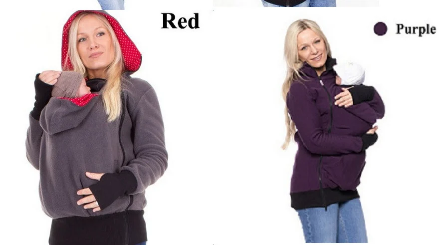 Three-in-one Multi-functional Mother Kangaroo Sweater Coat — image 6