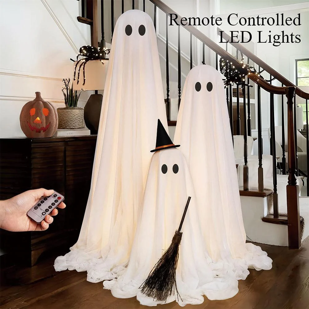 Three-piece Remote-controlled Glowing Halloween Party Ghost Decoration Ornaments — image 6