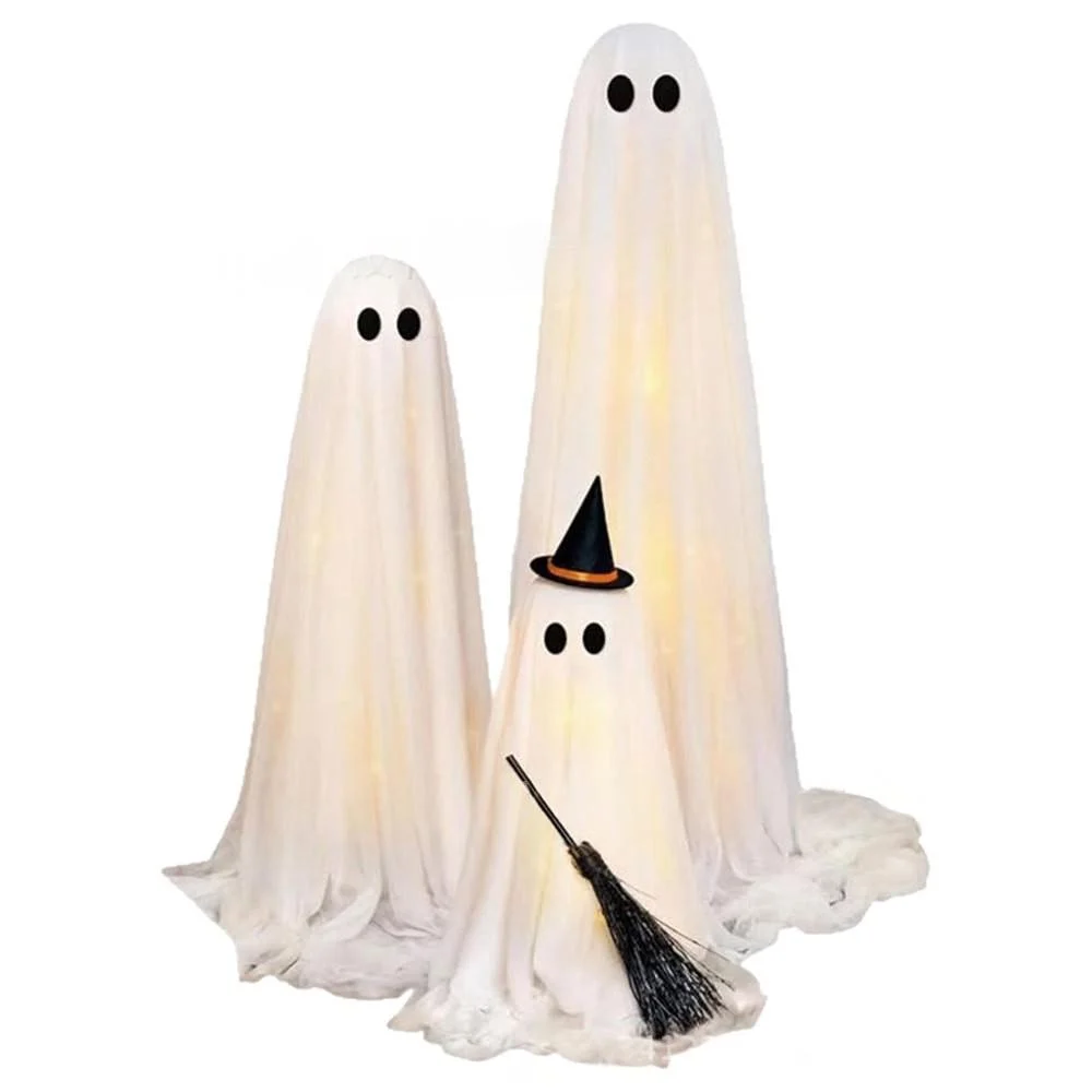 Three-piece Remote-controlled Glowing Halloween Party Ghost Decoration Ornaments — image 2