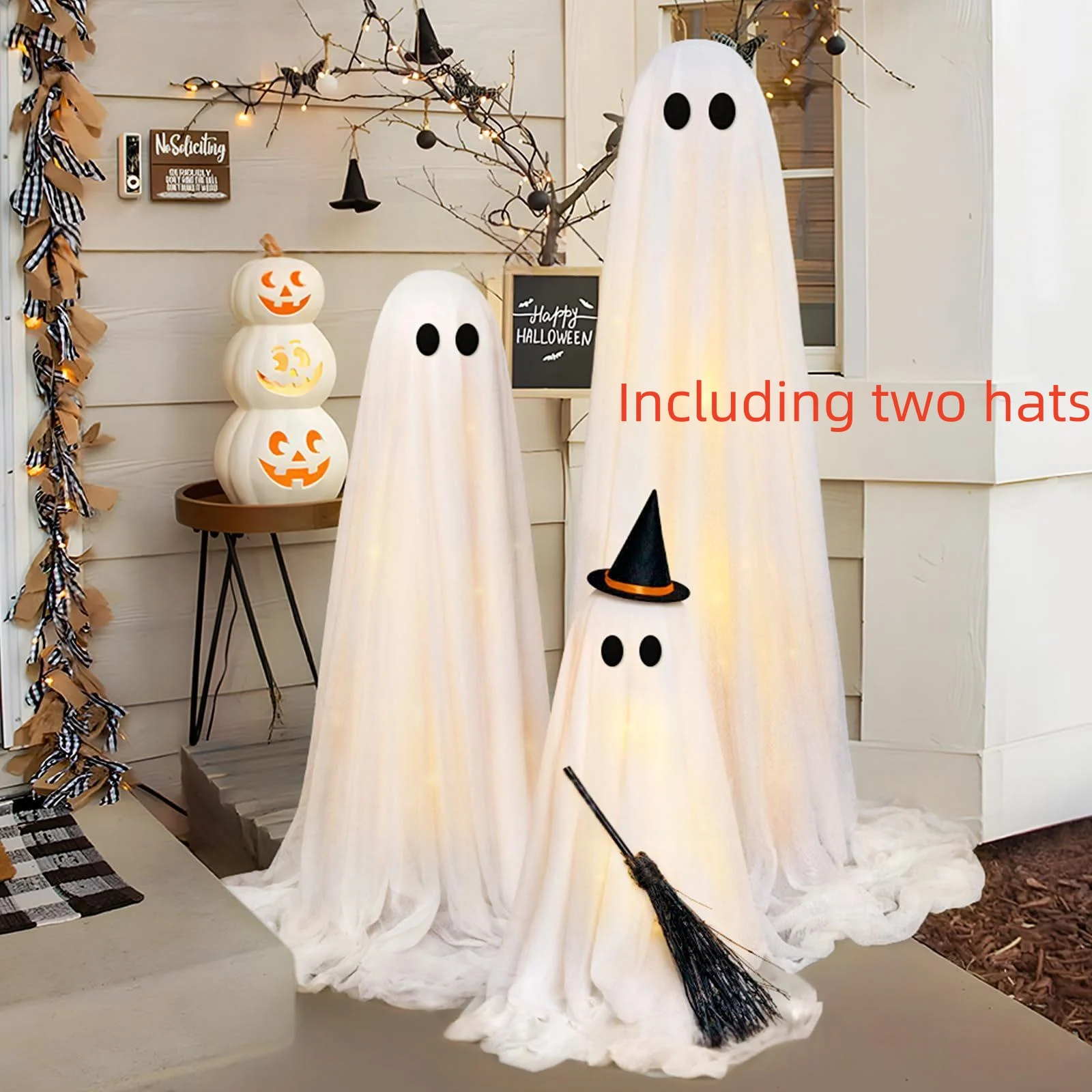 Three-piece Remote-controlled Glowing Halloween Party Ghost Decoration Ornaments — image 7