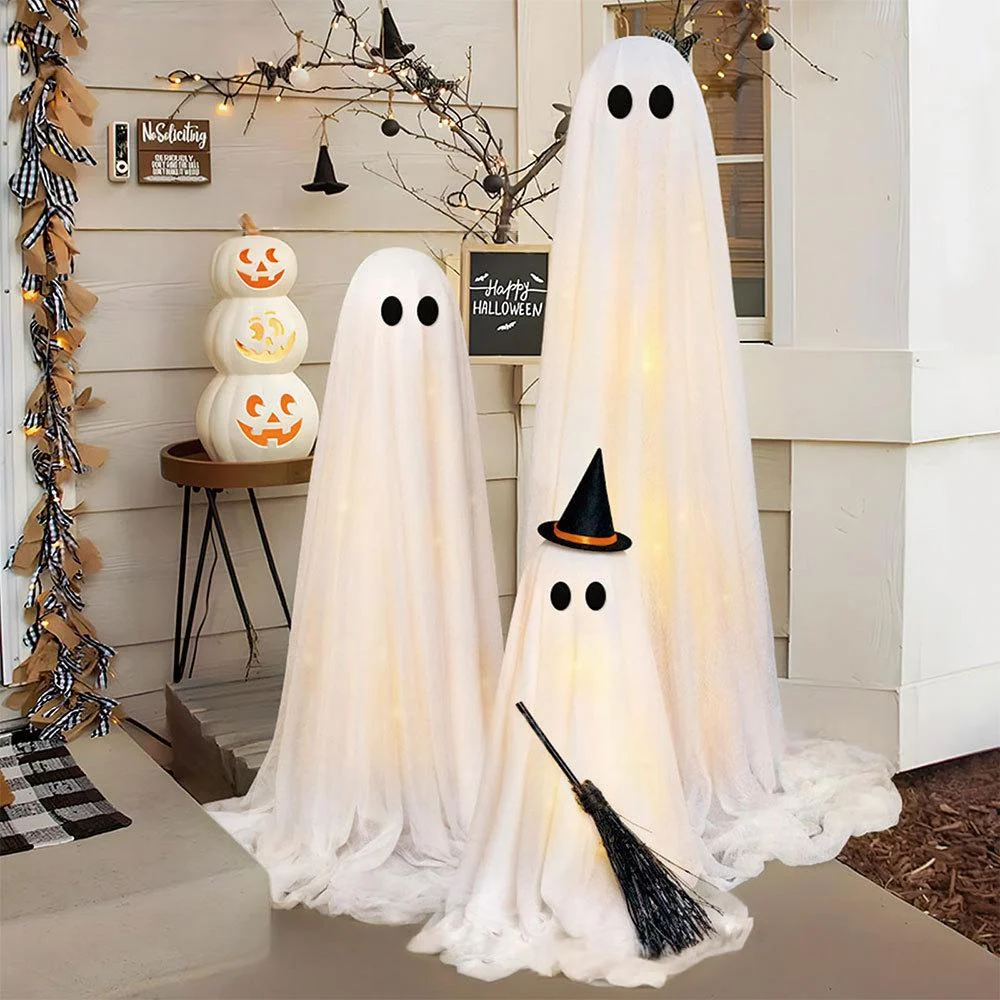 Three-piece Remote-controlled Glowing Halloween Party Ghost Decoration Ornaments — image 5