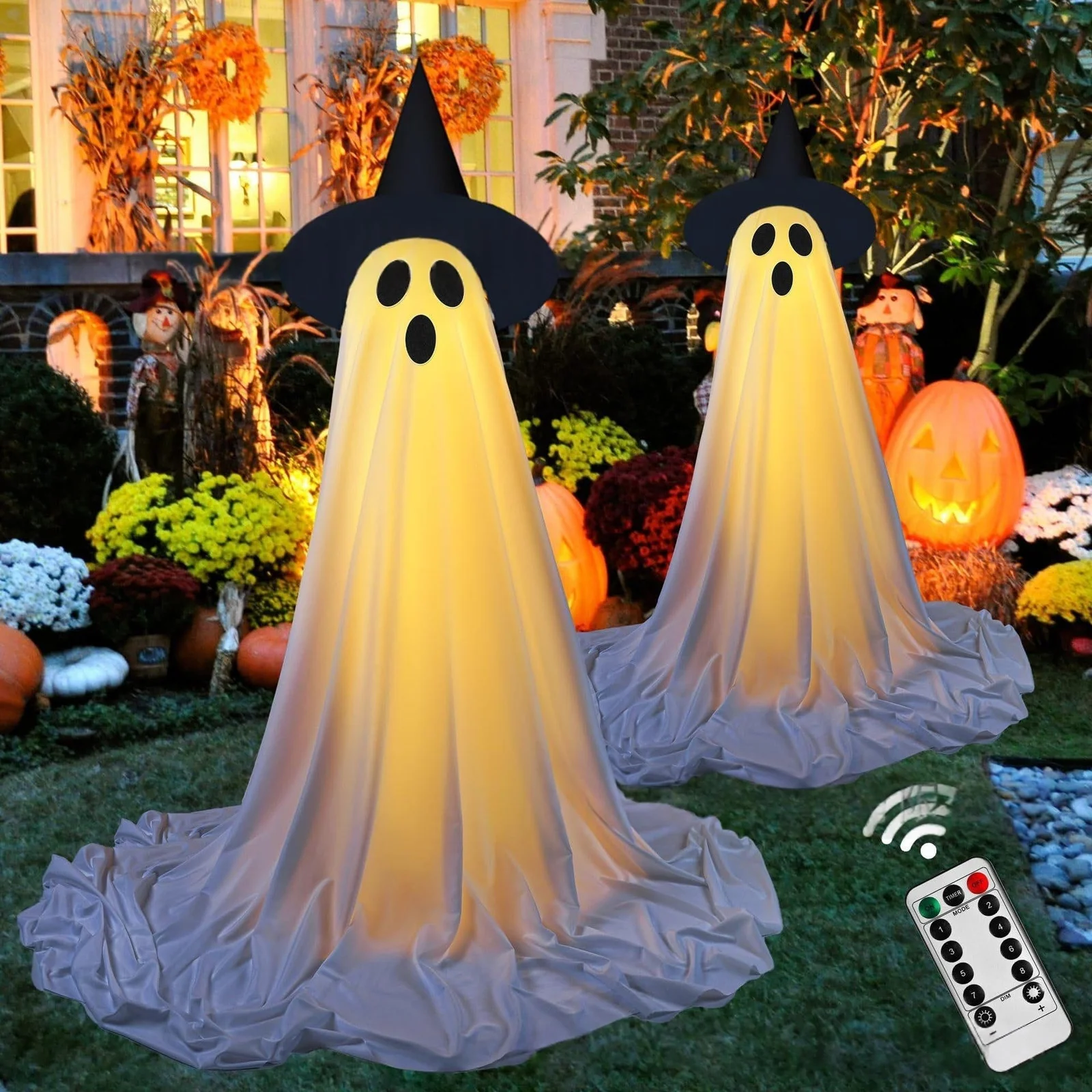 Three-piece Remote-controlled Glowing Halloween Party Ghost Decoration Ornaments — image 8