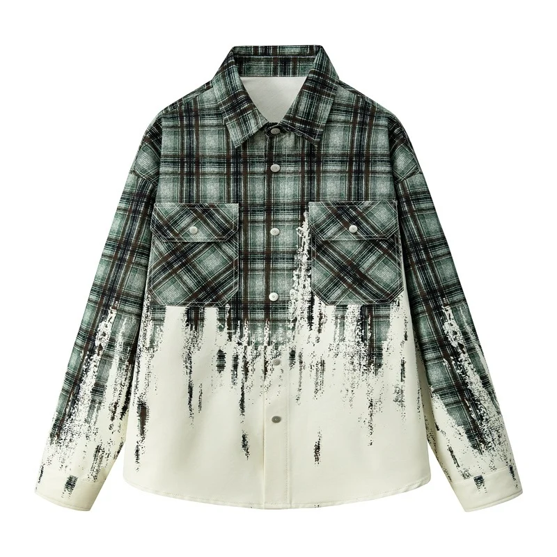 Tie-dye Gradient Long-sleeve Shirt For Men — image 6