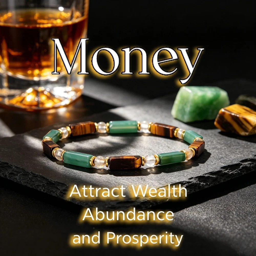 Tigers Eye And Green Aventurine Beaded Bracelet — image 4